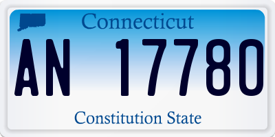 CT license plate AN17780