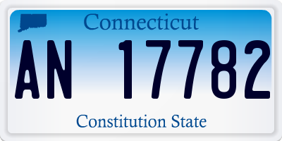 CT license plate AN17782