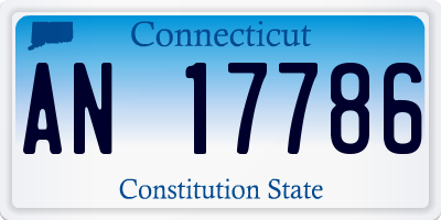 CT license plate AN17786