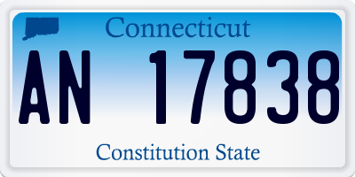 CT license plate AN17838