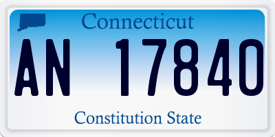 CT license plate AN17840