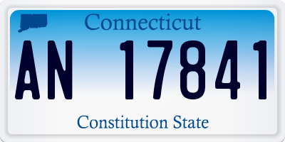 CT license plate AN17841
