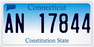 CT license plate AN17844