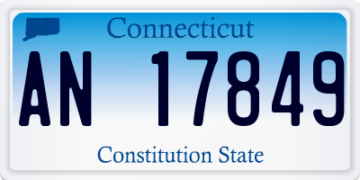 CT license plate AN17849