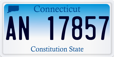 CT license plate AN17857