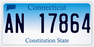 CT license plate AN17864