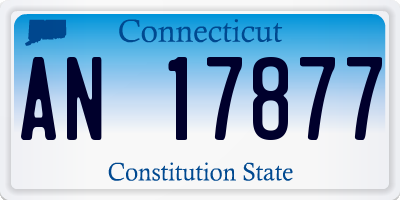 CT license plate AN17877