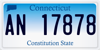 CT license plate AN17878
