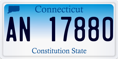 CT license plate AN17880