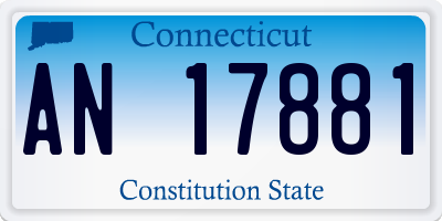 CT license plate AN17881