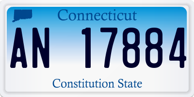 CT license plate AN17884