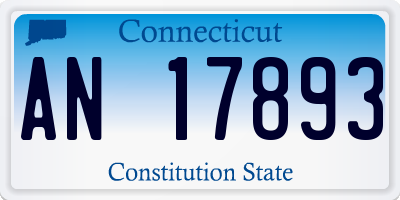 CT license plate AN17893