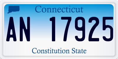 CT license plate AN17925