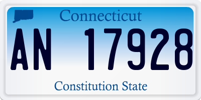 CT license plate AN17928