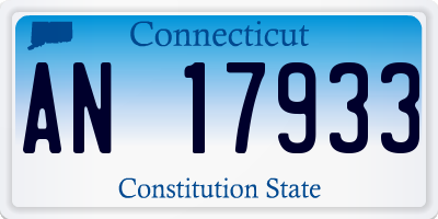 CT license plate AN17933