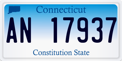 CT license plate AN17937