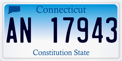 CT license plate AN17943