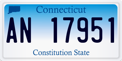 CT license plate AN17951