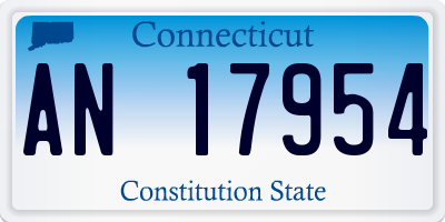 CT license plate AN17954