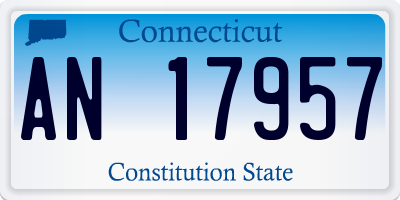CT license plate AN17957