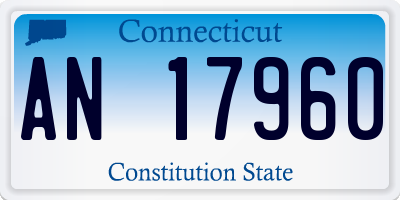 CT license plate AN17960