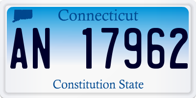 CT license plate AN17962