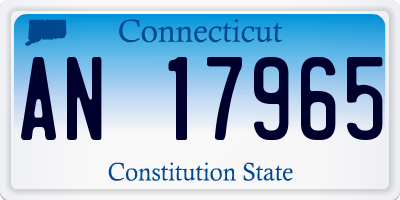 CT license plate AN17965