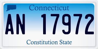 CT license plate AN17972