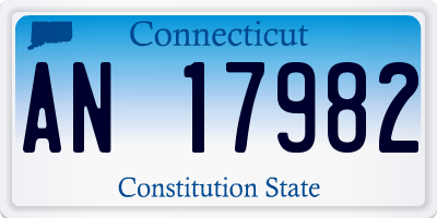 CT license plate AN17982