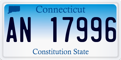 CT license plate AN17996