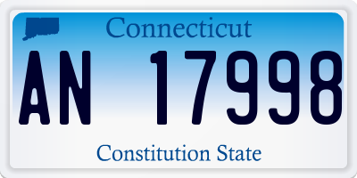 CT license plate AN17998