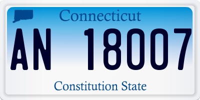 CT license plate AN18007