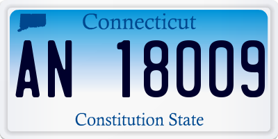 CT license plate AN18009