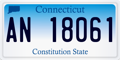 CT license plate AN18061
