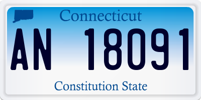 CT license plate AN18091