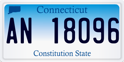 CT license plate AN18096