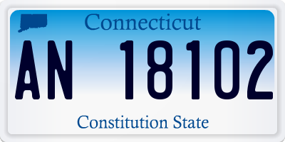 CT license plate AN18102