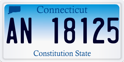 CT license plate AN18125