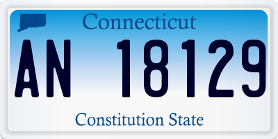 CT license plate AN18129
