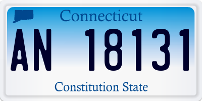 CT license plate AN18131