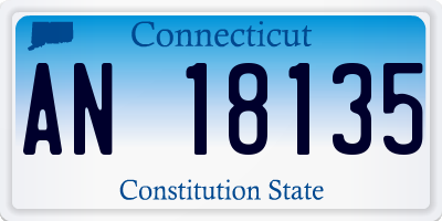 CT license plate AN18135