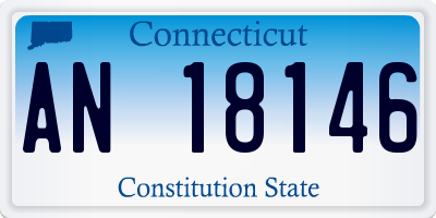 CT license plate AN18146