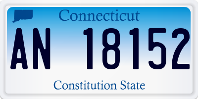 CT license plate AN18152