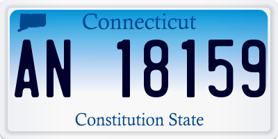 CT license plate AN18159