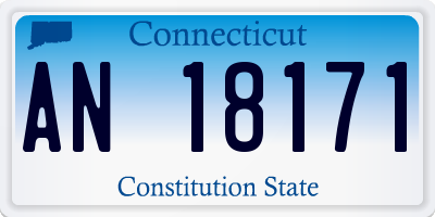 CT license plate AN18171