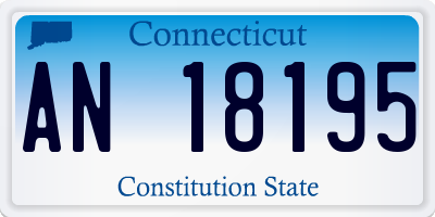 CT license plate AN18195