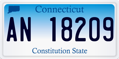 CT license plate AN18209