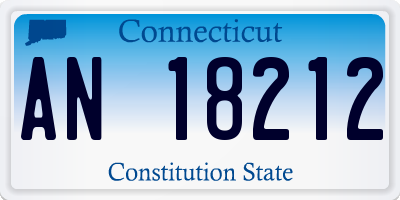 CT license plate AN18212