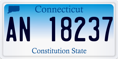 CT license plate AN18237