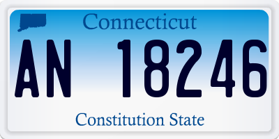 CT license plate AN18246